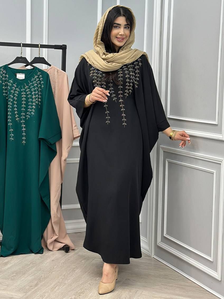 مانتو عبایی نگین شاخه ای